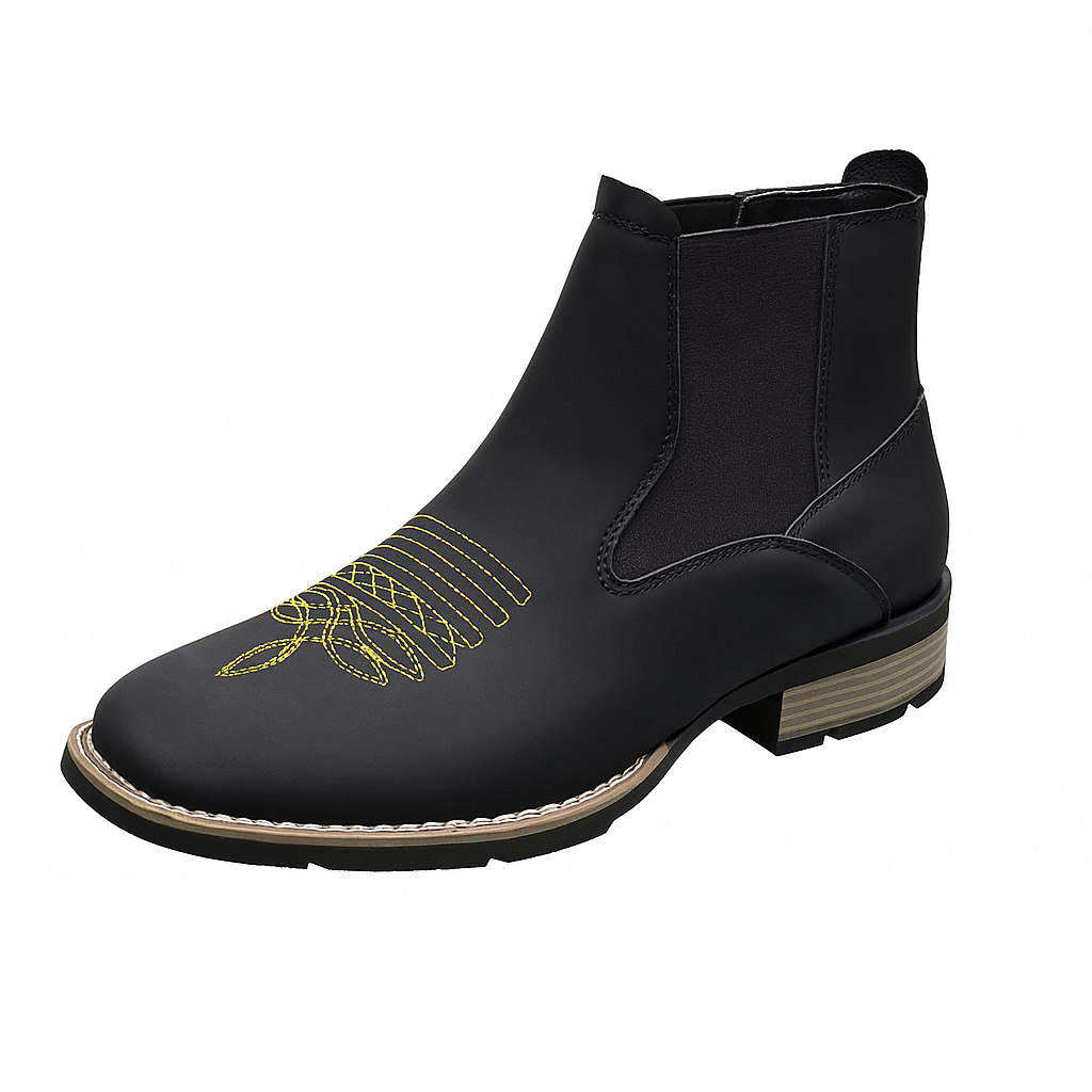 Denver Bottines Chelsea Brodées Cuir PU