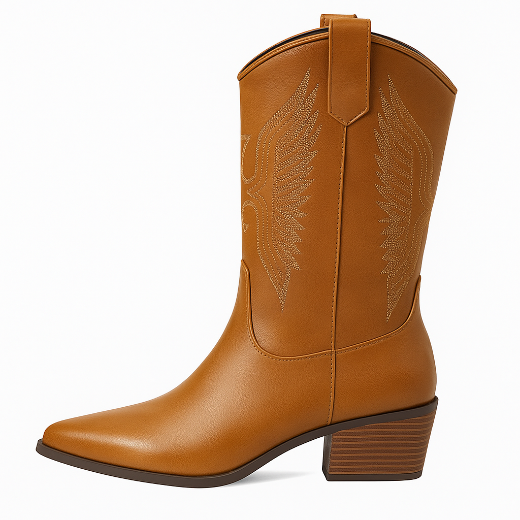 Orion Bottines Chelsea Brodées Mi‑Mollet