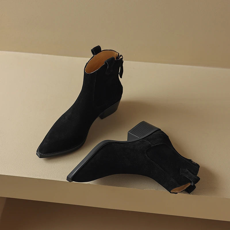 Carmel Bottines Santiags Suédine