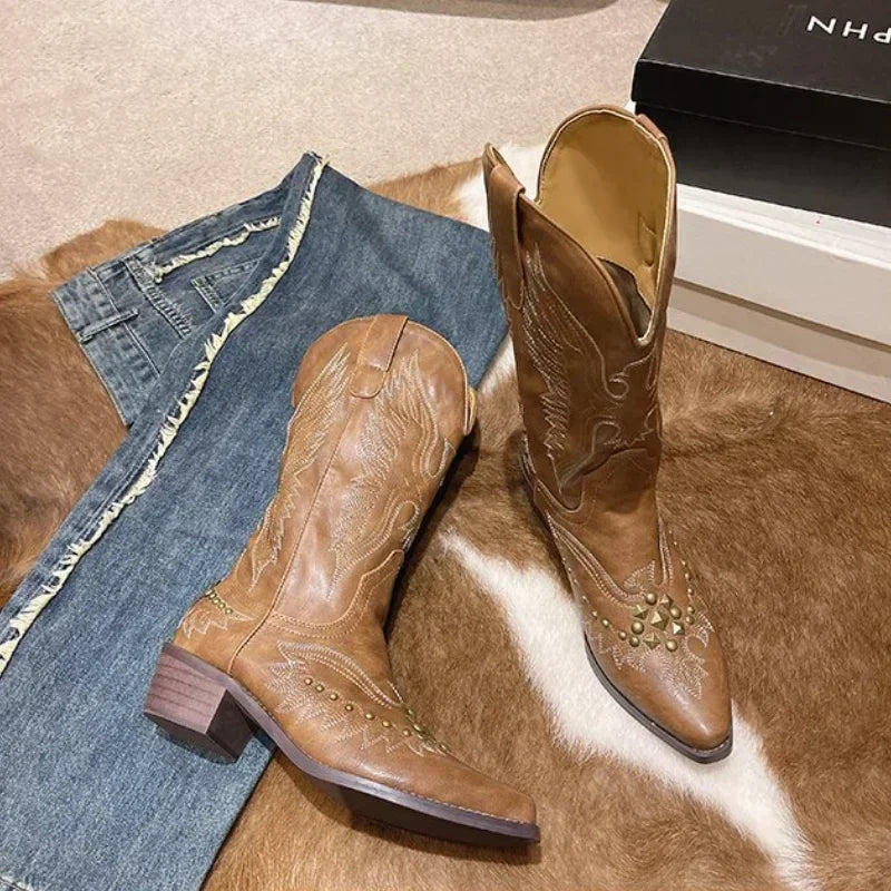 Dallas Bottes Santiags Similicuir