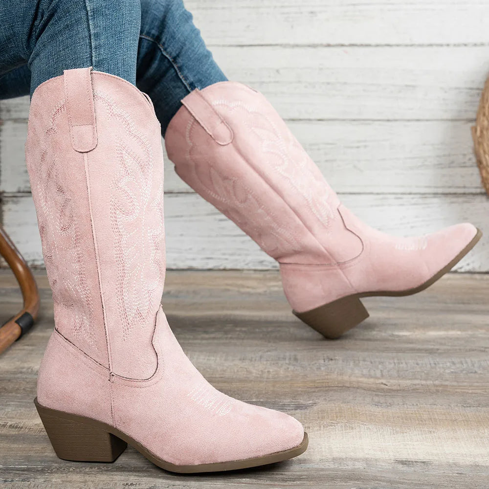 Dust Bottes cowboy brodées femme