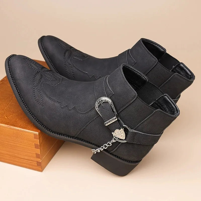 Mesa Bottes Cowboy Brodées Mi‑Mollet