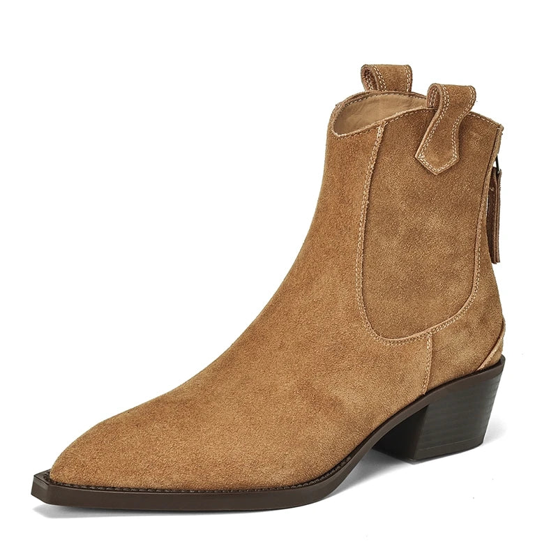 Carmel Bottines Santiags Suédine