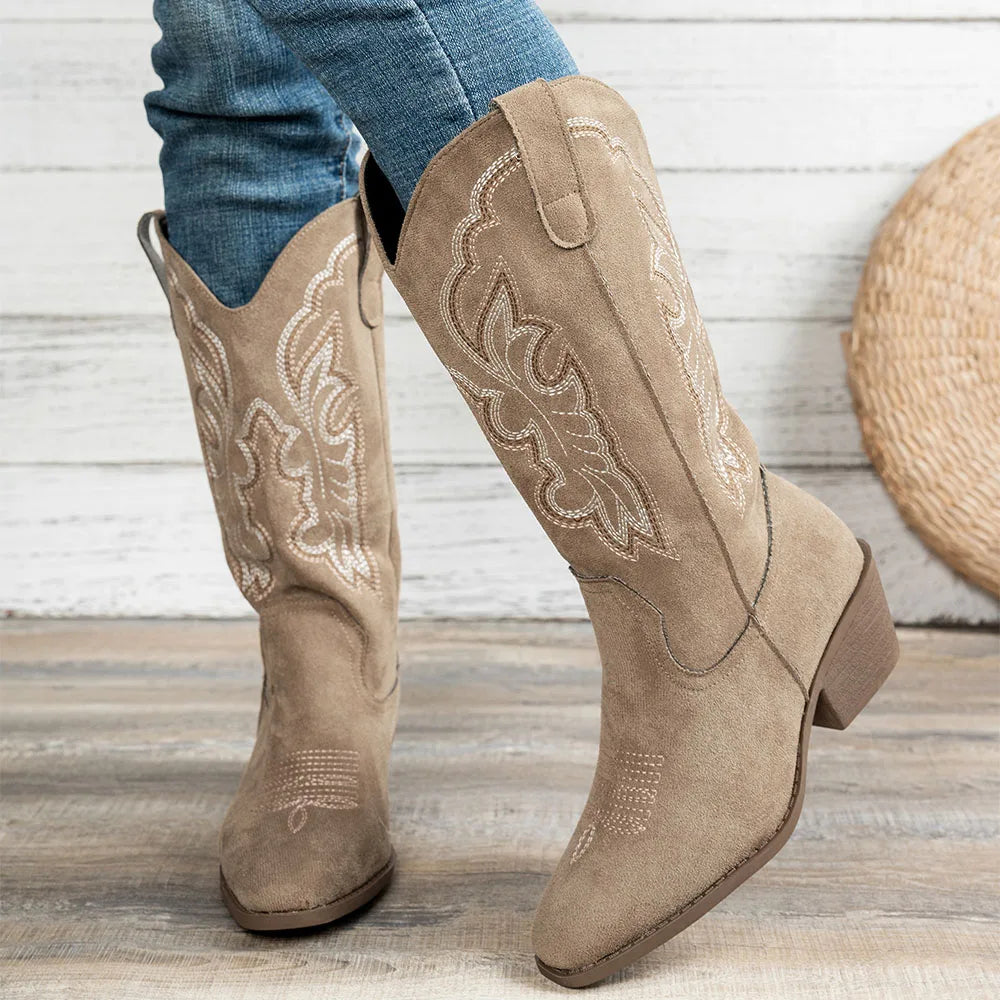 Dust Bottes cowboy brodées femme