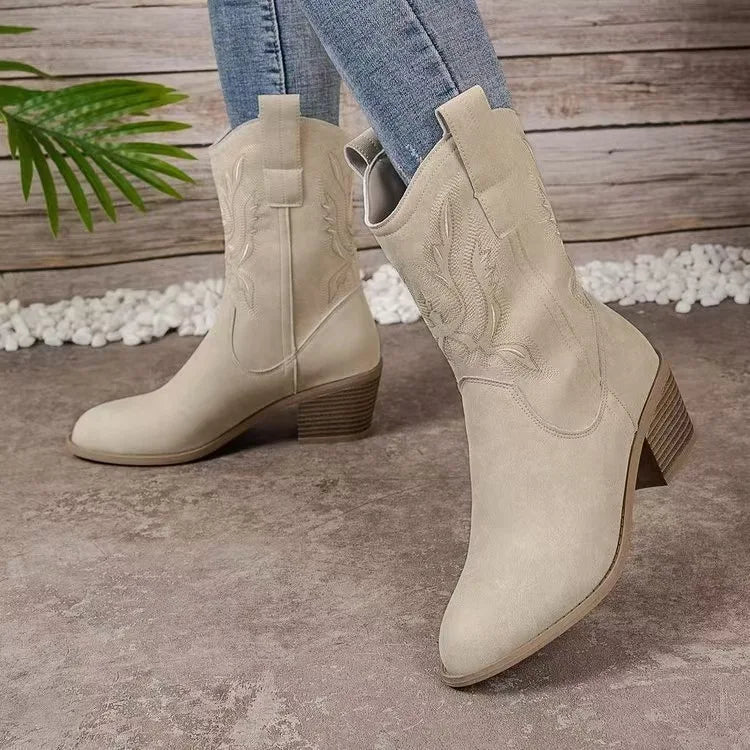 Sierra Bottes Santiag noires brodées