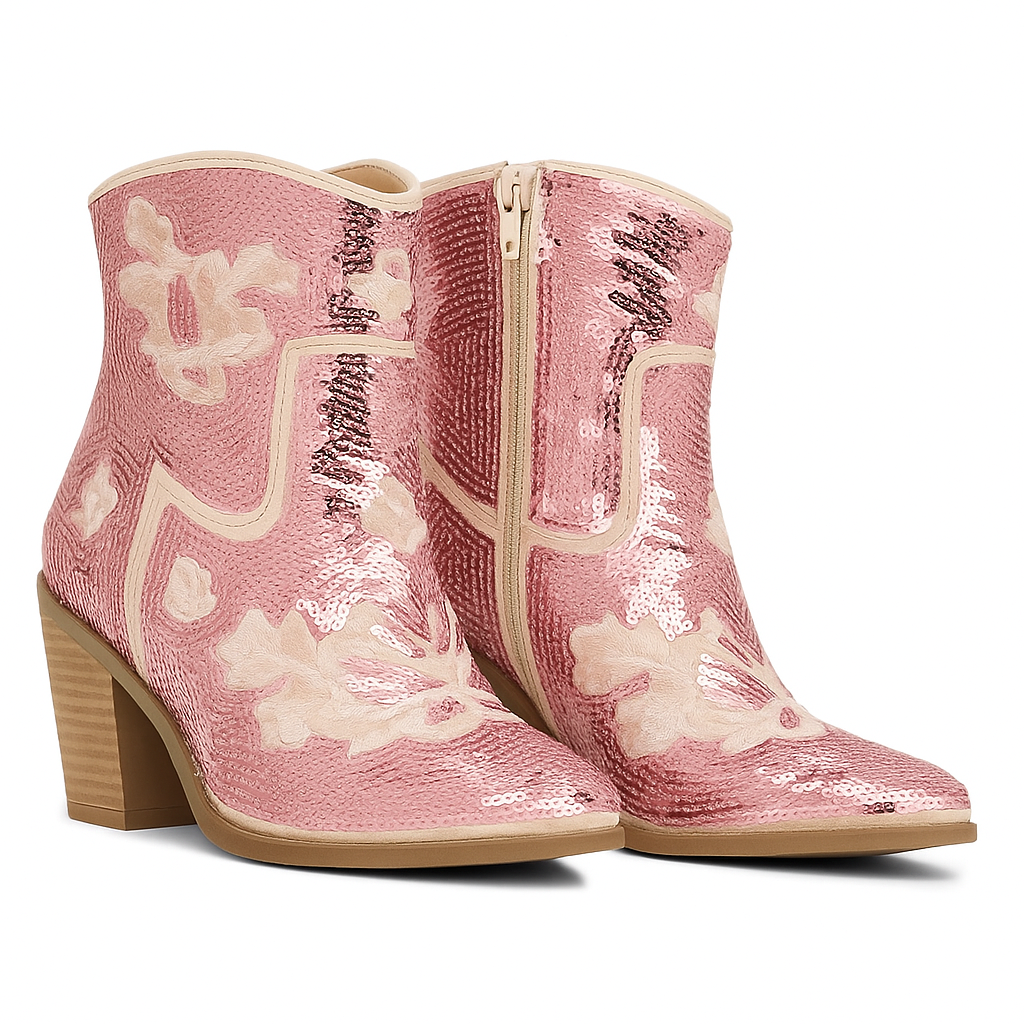 Tucson Bottes Santiag western hautes à broderies géométriques