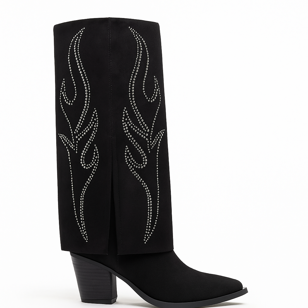 Flame Bottes Santiags Suédine