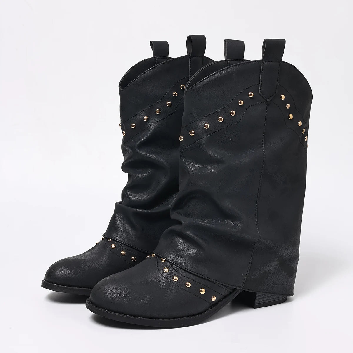 Oasis Bottes cowboy brodées mi‑mollet