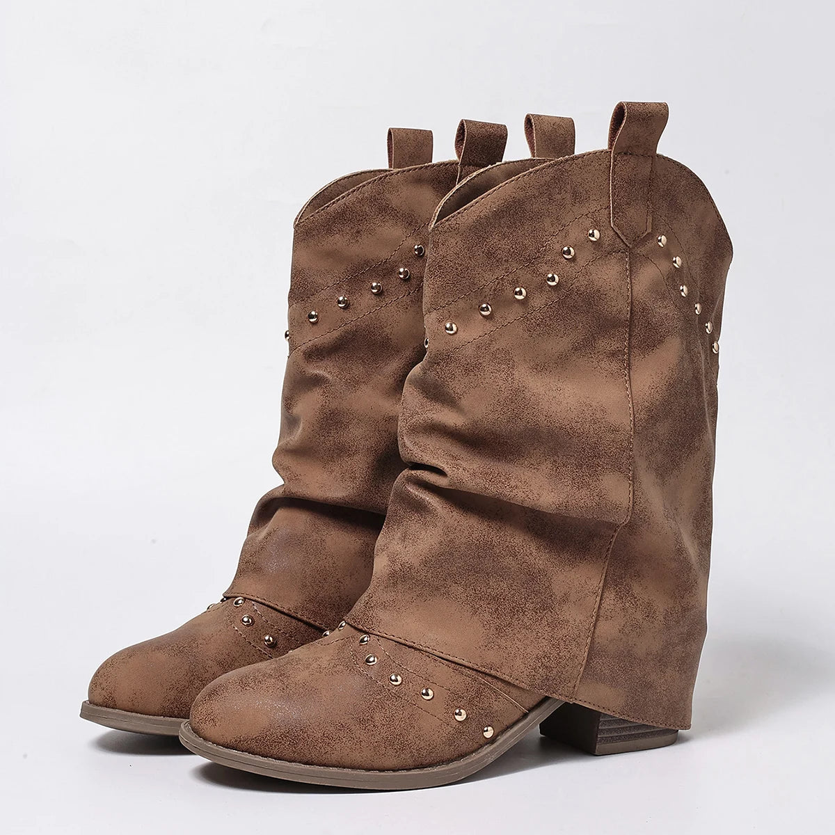 Oasis Bottes cowboy brodées mi‑mollet
