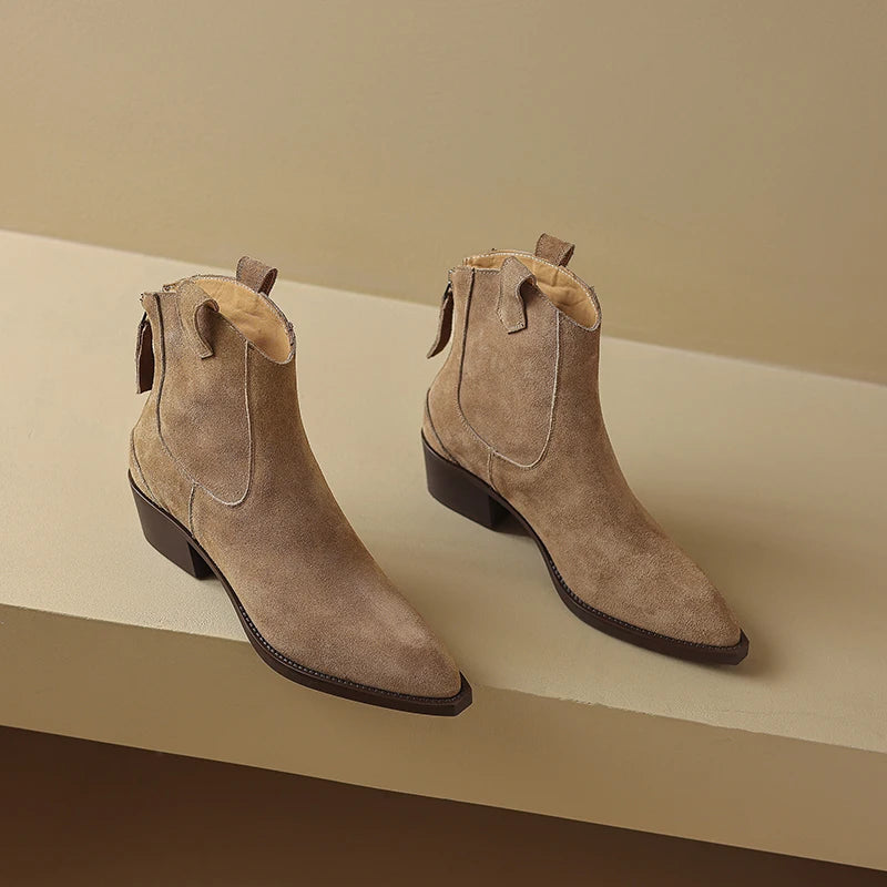 Carmel Bottines Santiags Suédine