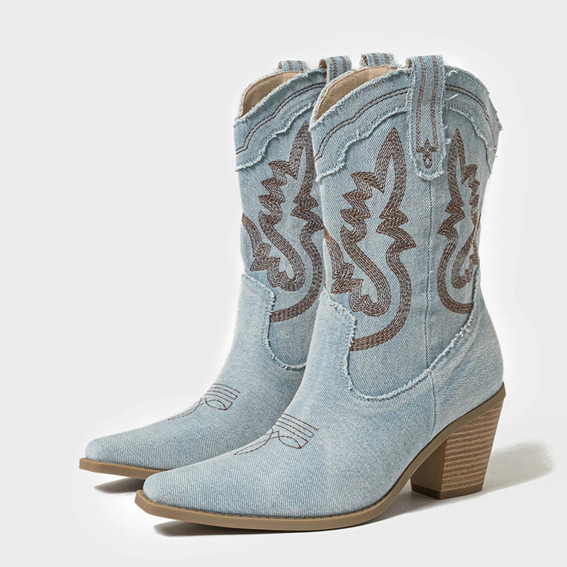Liyke Bottes Santiag en Denim