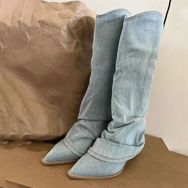 Dakota Bottes Santiags Denim