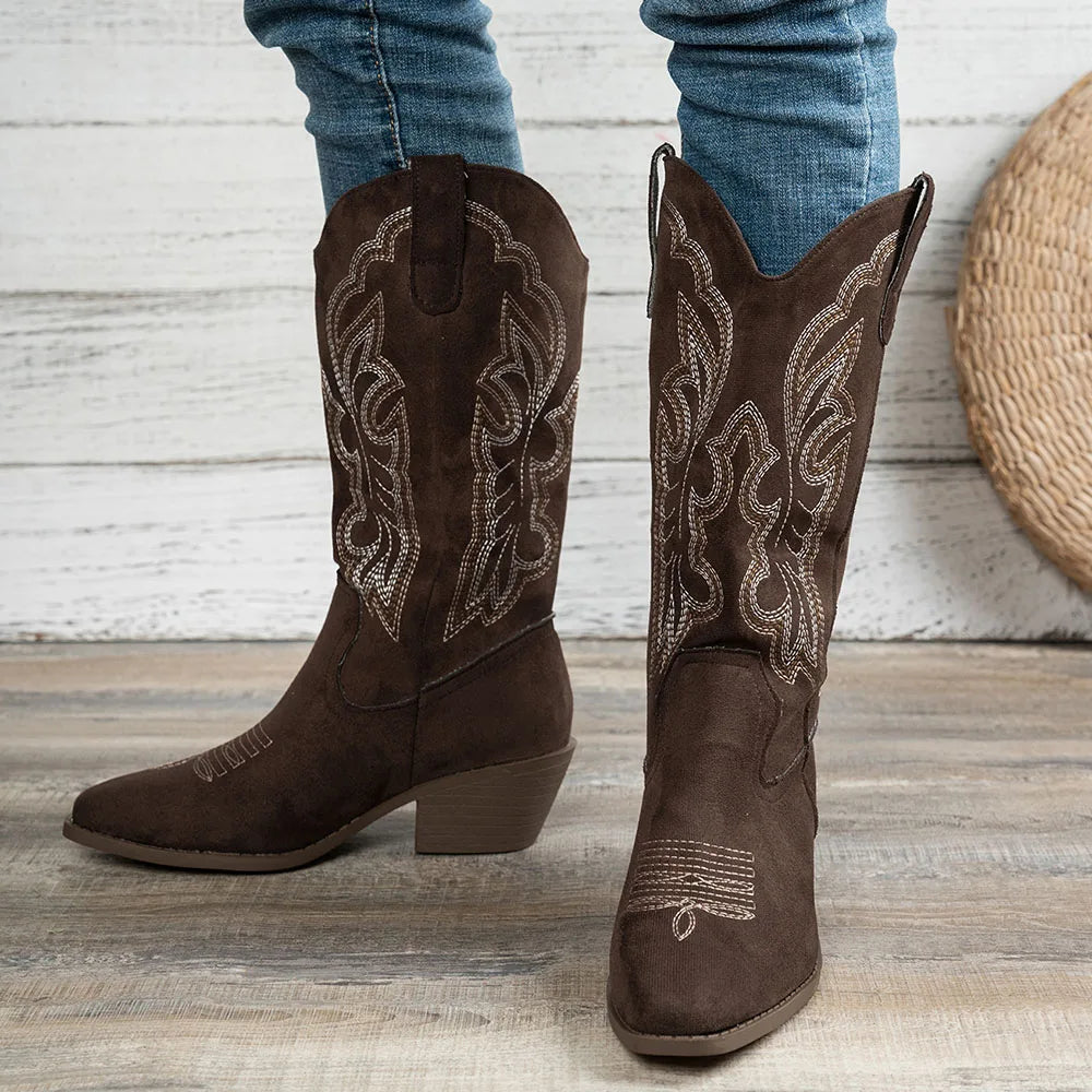 Dust Bottes cowboy brodées femme