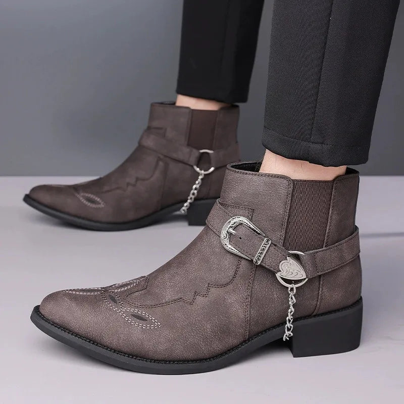 Mesa Bottes Cowboy Brodées Mi‑Mollet