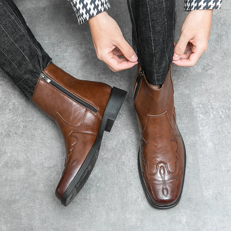 Denver Bottes Cowboy Cuir Véritable