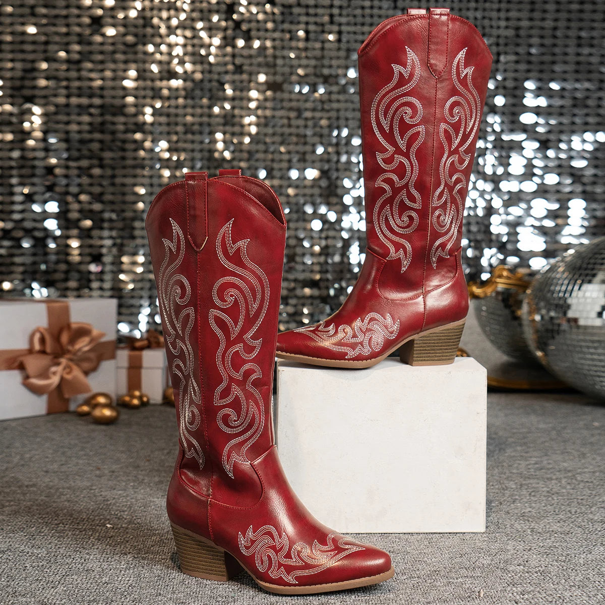 Dallas Bottes Santiag western brodées