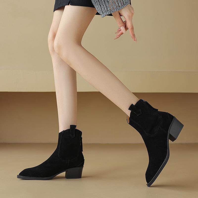 Carmel Bottines Santiags Suédine